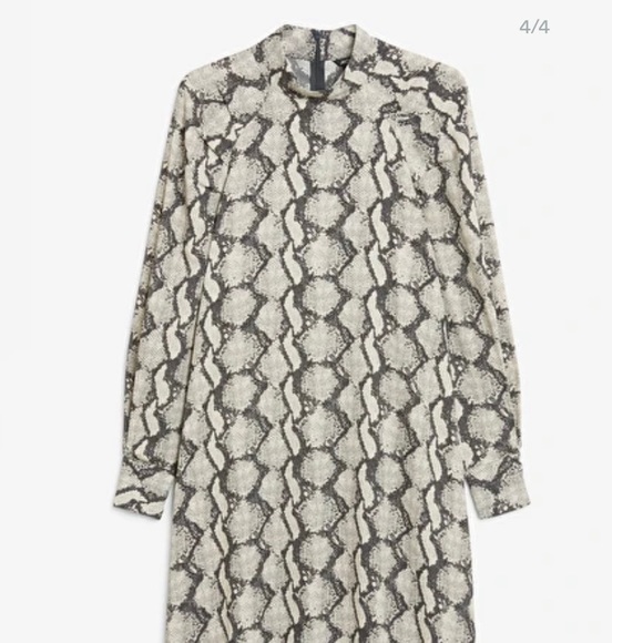 New Monki Midi Grey Dress size S loose - Picture 4 of 7